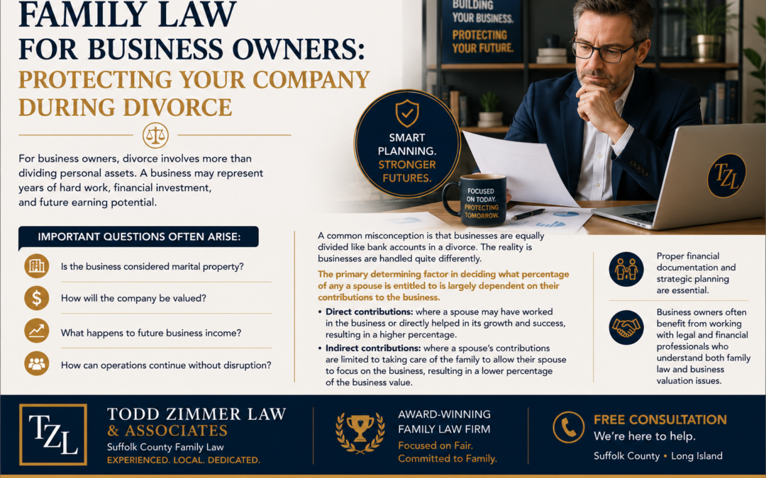 Family Law for Business Owners: Protecting Your Company During Divorce – Suffolk County – Long Island, New York